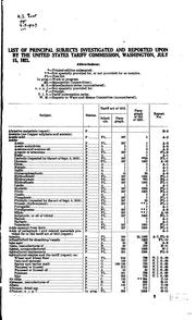 Cover of: List of Publications by United States Tariff Commission