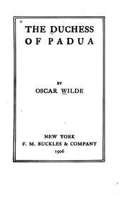 The Duchess of Padua: A play