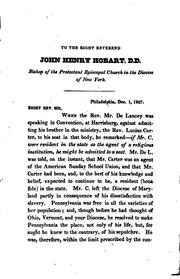 Cover of: Second Letter to the Right Reverend John Henry Hobart, D.D.: Bishop of the ...