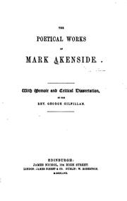Cover of: The Poetical Works of Mark Akenside