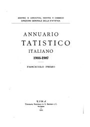 Cover of: Annuario statistico italiano by Italy Direzione generale della statistica