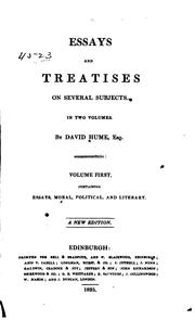 Essays and treatises on several subjects by David Hume