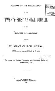 Cover of: Journal of the Proceedings of the ... Annual Council of the Diocese of Arkansas ... by Episcopal Church Diocese of Arkansas , Diocese of Arkansas , Episcopal Church