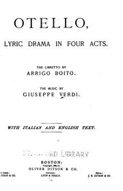 Cover of: Otello: A Lyric Drama in Four Acts