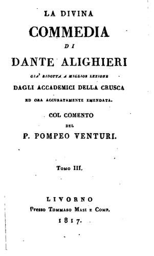 La divina commedia by Dante Alighieri