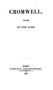 Cover of: Cromwell by Victor Hugo