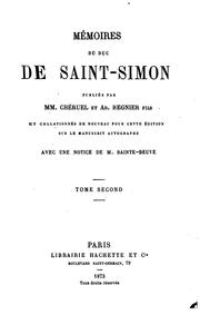 Cover of: Mémoires du duc de Saint-Simon by Saint-Simon, Louis de Rouvroy duc de