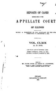 Cover of: Reports of Cases Determined in the Appellate Courts of Illinois