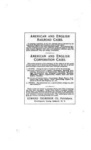 Cover of: The American and English Encyclopedia of Law by John Houston Merrill , Charles Frederic Williams, Thomas Johnson Michie, David Shephard Garland