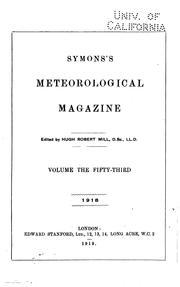 Cover of: The Meteorological Magazine