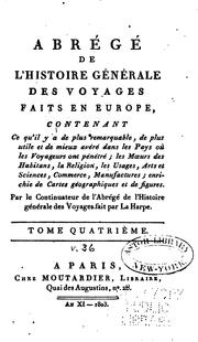 Cover of: Abrégé de l'Histoire générale des Voyages continué par Comeiras
