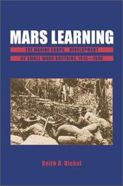 Cover of: Mars Learning: The Marine Corp's Development of Small Wars Doctrine, 1915-1940