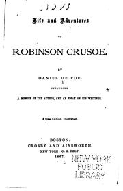 Cover of: Life and Adventures of Robinson Crusoe by Daniel Defoe