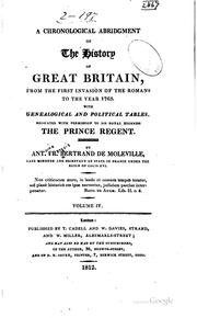 Cover of: A Chronological Abridgment of the History of Great Britain, from the First ...