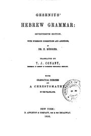 Cover of: Gesenius' Hebrew Grammar