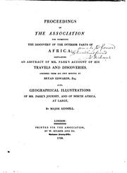 Cover of: Proceedings of the Association for Promoting the Discovery of the Interior ...