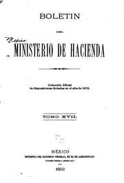 Cover of: Boletín del Ministerio de Hacienda