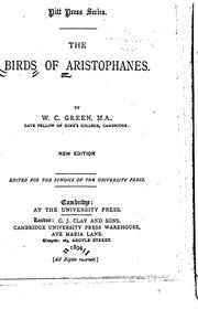 Cover of: The Birds of Aristophanes by Aristophanes