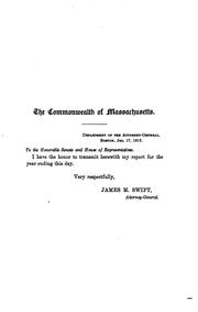 Cover of: Report of the Attorney General for the Year Ending ... by Massachusetts Attorney General's Office, Massachusetts Attorney General's Office