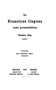 Cover of: De Francicae linguae recta pronuntiatione