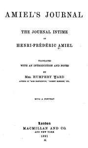 Cover of: Amiel's Journal: The Journal Intime of Henri Frédéric Amiel
