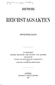 Cover of: Deutsche Reichstagsakten