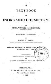 A Text-book of Inorganic Chemistry by Victor von Richter , Edgar Fahs Smith