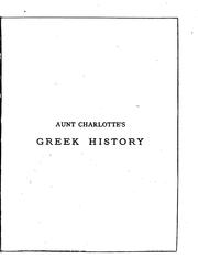Cover of: Aunt Charlotte's Stories of Greek History