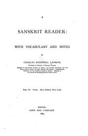 Cover of: A Sanskrit reader: with vocabulary and notes