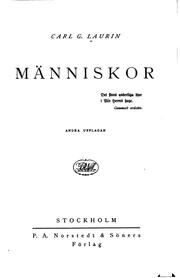 Cover of: Människor