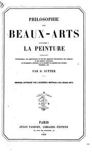 Philosophie des beaux-arts appliquée à la peinture by Jean David Sutter