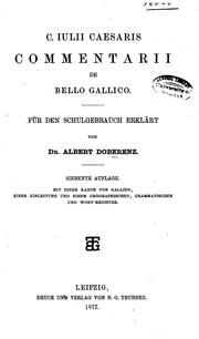 Cover of: C. Iulii Caesaris Commentarii de bello Gallico