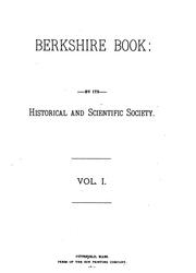Berkshire Book by Berkshire historical ans scientific society (Pittsfield, Mass.).