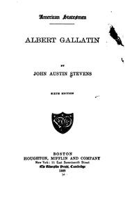 Cover of: ... Albert Gallatin