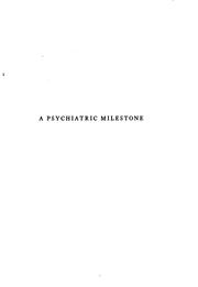 A psychiatric milestone by New York Hospital Society, Howard Townsend