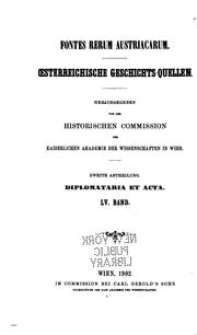 Cover of: Fontes Rerum Austriacarum