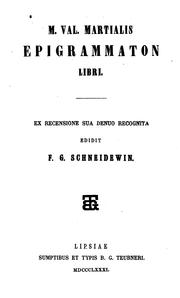 Cover of: Epigrammaton libri by Marcus Valerius Martialis
