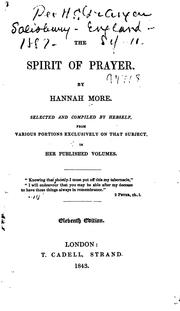 Cover of: The Spirit of Prayer by Hannah More, Hannah More