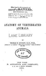 Cover of: A Manual of the anatomy of vertebrated animals