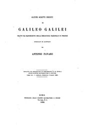Cover of: Alcuni scritti inediti di Galileo Galilei: tratti dai manoscritti della Biblioteca nazionale di ...
