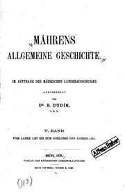 Mährens allgemeine Geschichte by Beda Franziskus Dudík , Beda Dudík