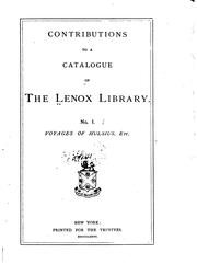 Cover of: Contributions to a catalog of the Lenox library