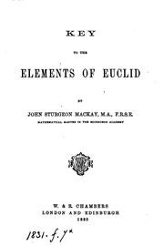 Cover of: The Elements of Euclid, books i. to vi., with deductions, appendices and historical notes, by J ...
