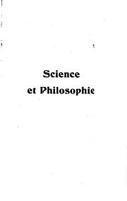 Cover of: Science et philosophie