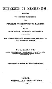 Cover of: Elements of mechanism