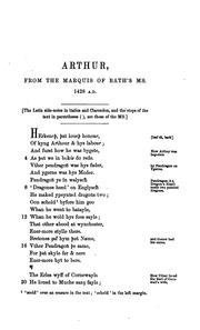 Cover of: Arthur: A Short Sketch of His Life and History in English Verse of the First Half of the ...