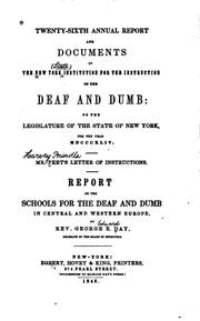 Annual Report of the New-York Institution for the Instruction of the Deaf and Dumb by New-York Institution for the Instruction of the Deaf and Dumb.