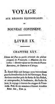 Cover of: Voyage aux régions équinoxiales du nouveau continent, fait en 1790, 1800, 1801, 1802, 1803 et ... by Aimé Bonpland, Alexander von Humboldt