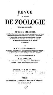 Cover of: Revue et magasin de zoologie pure et appliquée