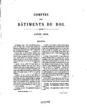 Cover of: Comptes des bâtiments du roi sous le règne de Louis XIV